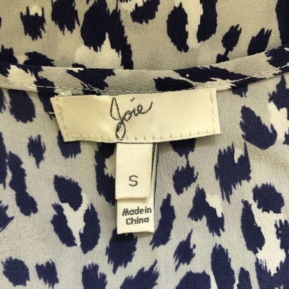 Joie 100% Silk Pullover Sleeveless Blouse Racerback Animal Print Size Small - Picture 5 of 9